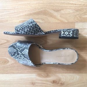 Banana Republic Slide Sandals Snakeskin Print